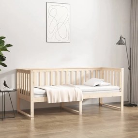 Sofá-cama 75x190 cm madeira de pinho maciça