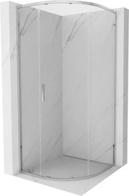 Mexen Exo cabine de duche semicircular deslizante 70 x 70 cm, transparente, cromado - 8131-070-070-01-00