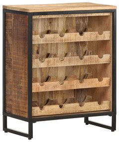 vidaXL Garrafeira 62x33x78,5 cm madeira de mangueira áspera