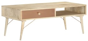 vidaXL Mesa de centro 118x57x45 cm madeira de mangueira maciça