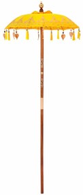 Parasol Balinês Amarelo x 260 cm Algodão e madeira sólida