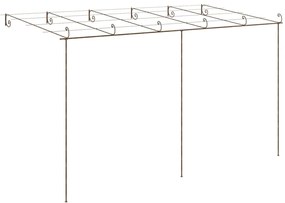 Pérgola de jardim 6x3x2,5 m ferro castanho antigo