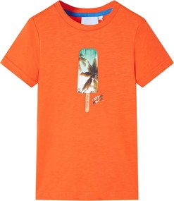 T-shirt de criança laranja-escuro 128