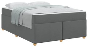 Estrutura de cama com colchão Cinzento escuro 160 x 200 cm