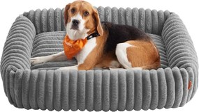 Cama ortopédica para cães de tamanho médio 91 x 68 x 18 cm cinzento