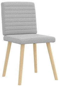 Cadeiras de jantar 2 pcs tecido cinza nuvem