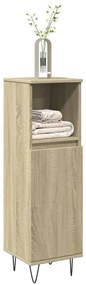 vidaXL Armário WC 30x30x100 cm derivados de madeira carvalho sonoma