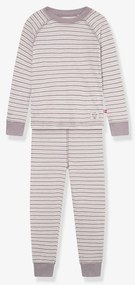 T-shirt e leggings MATBELA para criança MINI A TURE risca violeta