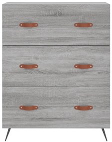 Cómoda 69,5x34x90 cm derivados de madeira cinzento sonoma