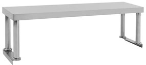 vidaXL Prateleira para mesa de trabalho 120x30x35 cm aço inoxidável