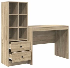 Mesa com Armazenamento Carvalho Sonoma Madeira Engenharia