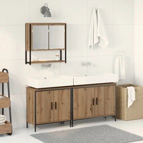 Conjunto de Móveis para Casa de Banho 3 Peças em Carvalho Artisan Made