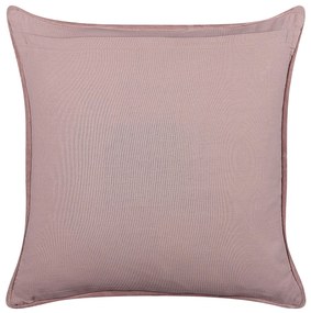 Conjunto de 2 almofadas em decorativas 45 x 45 cm em veludo rosa ROMNEYA Beliani