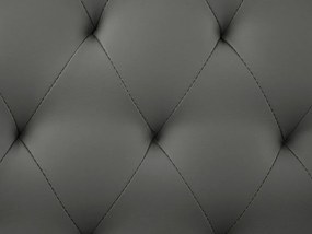 Cama de casal em pele sintética cinzenta 180 x 200 cm ESSONNE Beliani
