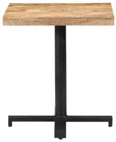 Mesa bistrô quadrada 70x70x75 cm madeira de mangueira áspera