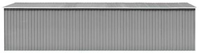Abrigo de jardim 257x779x181 cm aço galvanizado cinzento