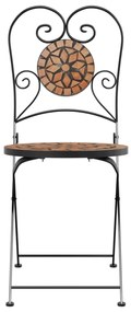 Cadeiras de bistrô dobráveis 2 pcs cerâmica terracotta