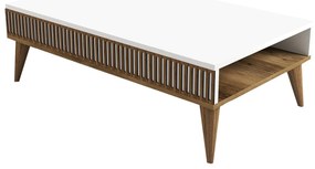 Mesa de Centro Milan – Nogueira Branca – 105 x 34,6 x 60 cm