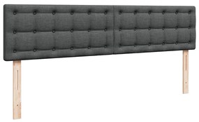 Estrutura de cama otomana com colchão 180x200cm cinzento escuro
