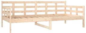 Sofá-cama madeira de pinho maciça 90x190 cm