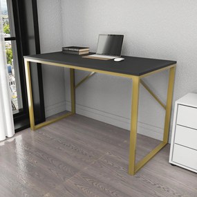 Secretária Layton – Dourado e Antracite – 120 cm x 60 cm x 74 cm