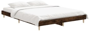 Estrutura de cama 135x190 cm derivados madeira carvalho fumado
