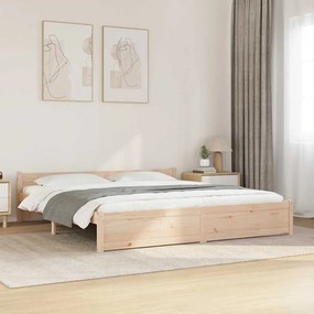 Estrutura de cama sem colchão 200x200 cm madeira maciça
