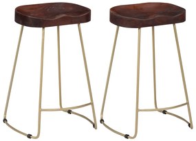 Bancos de bar Gavin 2 pcs madeira mangueira maciça