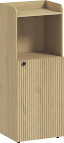 HOMCOM Armário de banheiro para nicho com armário, prateleira aberta, prateleira ajustável, armário para banheiro, 40 x 31 x 104 cm, Carvalho amarelo | Aosom Portugal