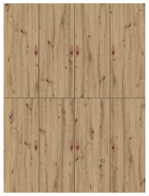 Cama de Armazenamento em Carvalho Artesanal 140x200 cm