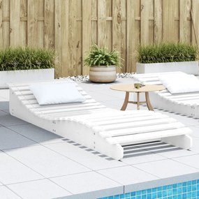 vidaXL Espreguiçadeira 205x70x31,5 cm madeira de pinho maciça branco