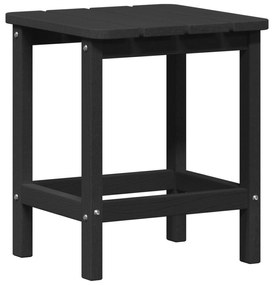 Conjunto de Lounge para Jardim de 3 Peças Preto HDPE