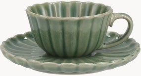 Chávenas de café com pires Lotus, conjunto de 6