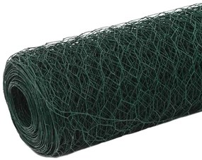 Cerca arame galinheiro 25x1,2 m aço c/ revestimento PVC verde