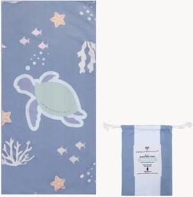 Toalha de praia para crianças em microfibra com bolsa Turtle