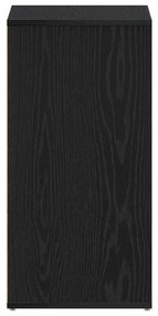 Armário para Sapatos vidaXL Preto Carvalho 60x35x70 cm em Madeira Deri
