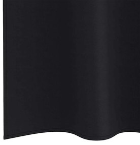 Cortinas com cortinas 2 pcs Preto 260 x 140 cm Poliéster