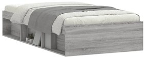 Estrutura de cama 90x190 cm cinzento sonoma