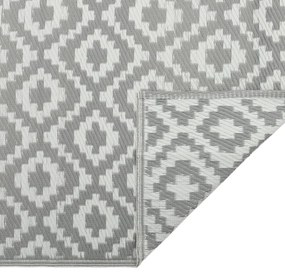Tapete de exterior 190x290 cm ARAKIL PP cinzento