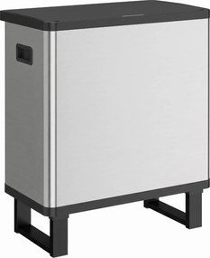 HOMCOM Lixeira Automática com Sensor 54L 3 Compartimentos Aço Inoxidável Prata | Aosom Portugal