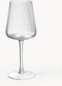 Copos de vinho branco artesanais com padrão em relevo Cami, conjunto de 4