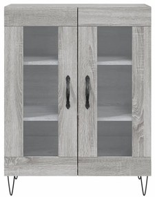 Aparador 69,5x34x90 cm derivados de madeira cinzento sonoma