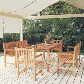 vidaXL 5 pcs conjunto de jantar p/ jardim madeira de teca maciça