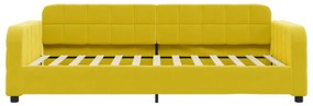 Sofá-cama 80x200 cm veludo amarelo