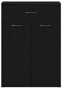 Cabide para Sapatos vidaXL Preto Carvalho 60x35x84 cm Madeira de Engen