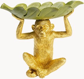 Taça decorativa com pé Banana Leaf