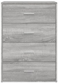 Aparador 60x31x84 cm derivados de madeira cinzento sonoma