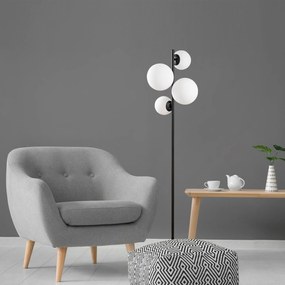 Candeeiro de Chão Fazli – Preto e Branco – 33 x 33 x 162 cm
