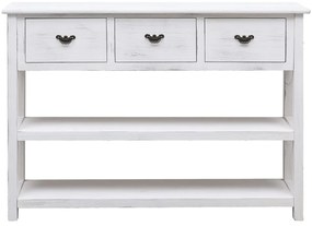 Aparador 108x30x76 cm madeira paulownia maciça branco