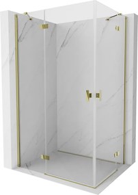 Mexen Mist-H Duo cabina de duche articulada esquerda 120 x 85 cm, transparente, dourada - 8A5-120L-085P-50-00